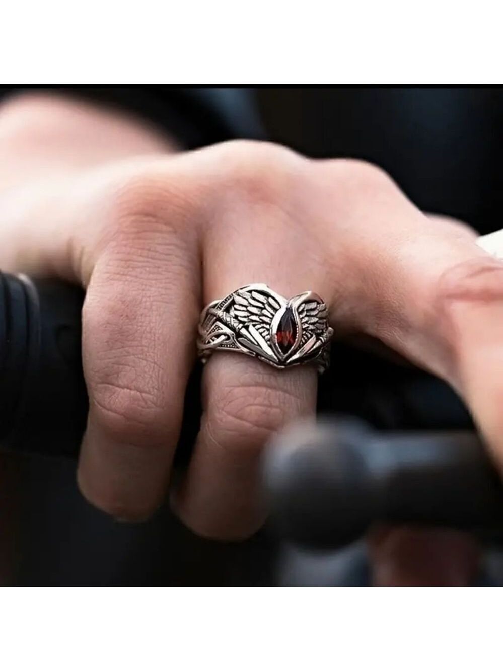 Fashion Viking Cubic Zirconia Rings Men Hip Hop Punk Jewelry Ring Sizes 7 and 9